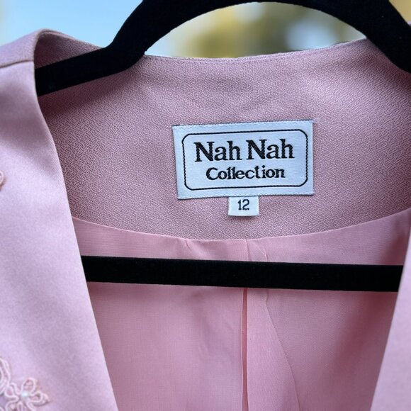 Very Pretty Embellished 2 Piece Nah Nah Collection Dress and Jacket Set- Size 12 - Picture 5 of 6